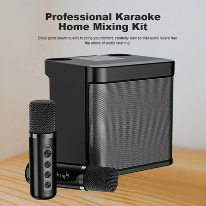 Ensemble audio KTV familial, haut-parleurs Bluetooth multifonctions sans fil, microphone pour touristes, machine à chanter portable, tout-en-un, fête