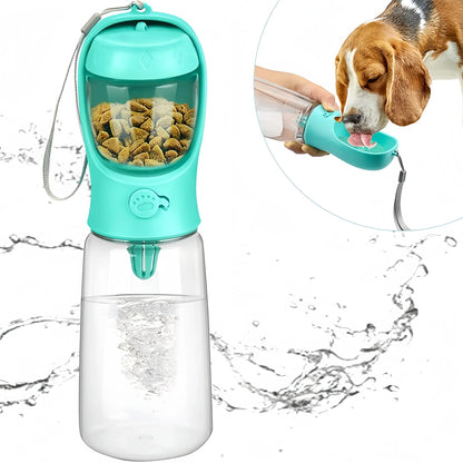 Pet Dog Water Bottle Portable Food Grade Material Dog Cat Travel Pet Water Cup Bottle with Food Dispenser Puppy Water Bottle