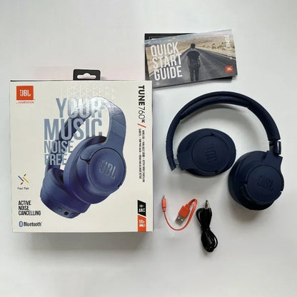 JBL-Écouteurs de sport sans fil Tune 760NC, casque supra-auriculaire, Bluetooth, ANC, T760 NC, Tune760NC, Original