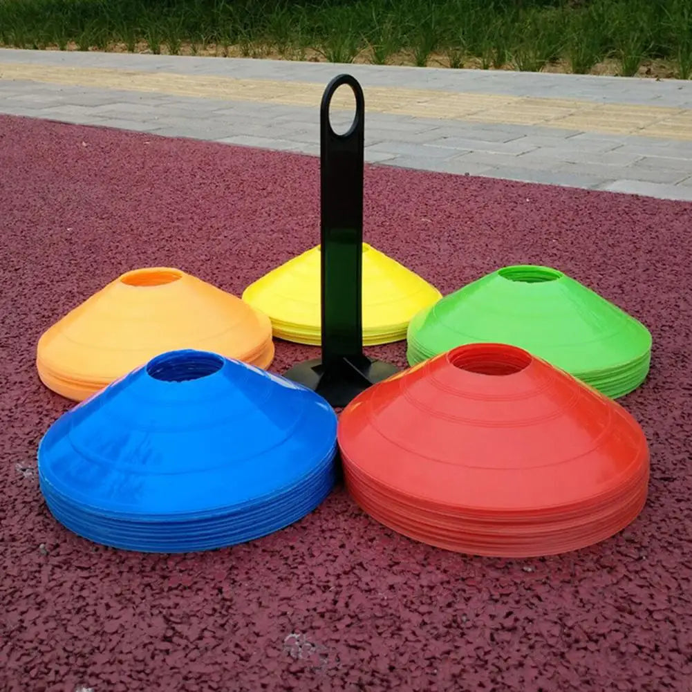 Ensemble de cônes de football pour enfants, équipement d'entraînement de football, cônes de disque professionnels, exercice d'agilité, évitement d'obstacles, accessoires de sport, 50 pièces