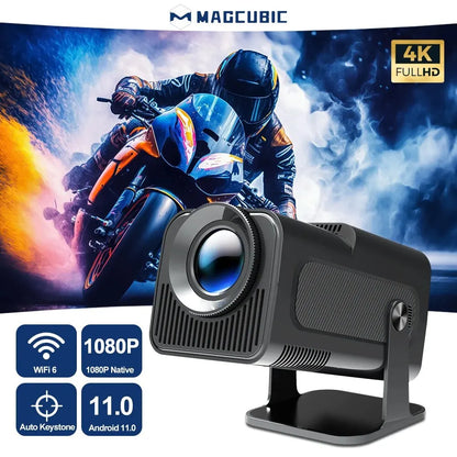 Magcubic-Projecteur Portable pour Touriste, Android 11, 390, ANSI HY320, 4K, Natif 1080P, WiFi 6 BTpig, Cinéma en Plein Air, Provaincu ou Amélioré HY300