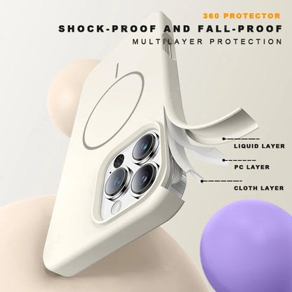 Magnetic Phone Case For iPhone 15 16 Plus Pro Max Silicone Official Lanyard Magsafe Strap Protector Soft Cover