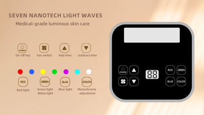 Spectromètre Pdt Photon Skin Rinish TingRed Blue Light, Pliant chauffant coréen, 7 documents, Panneau LED