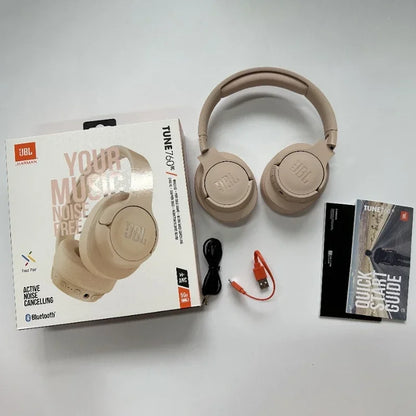 JBL-Écouteurs de sport sans fil Tune 760NC, casque supra-auriculaire, Bluetooth, ANC, T760 NC, Tune760NC, Original