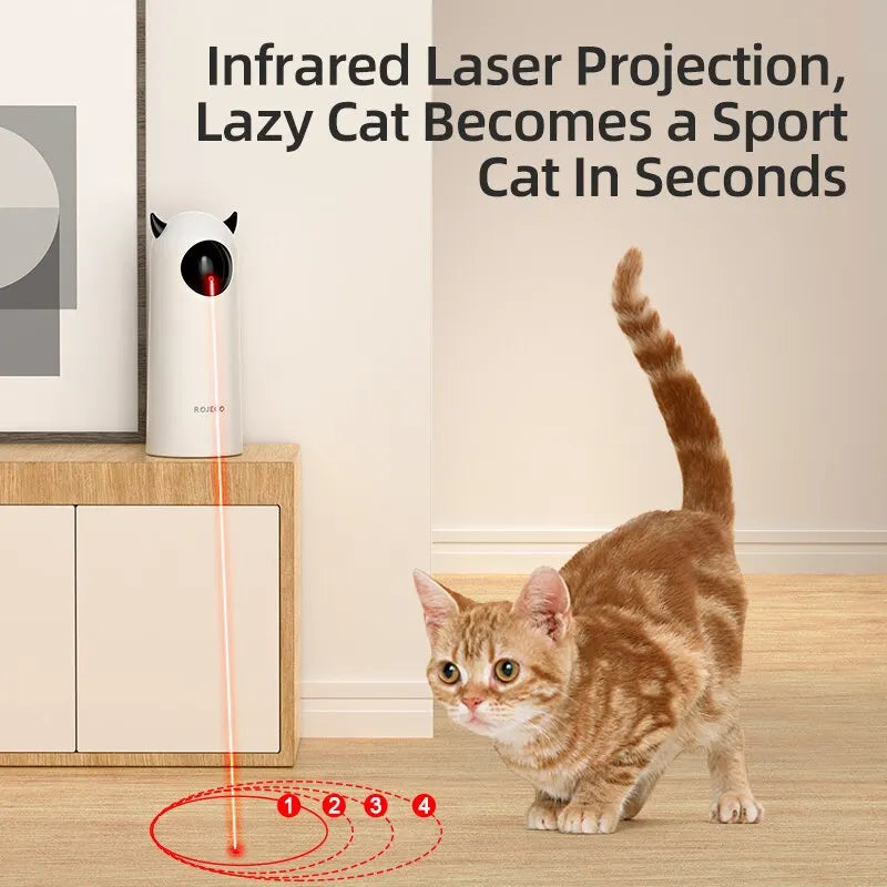 Jouet interactif automatique pour chats ROJECO avec laser LED