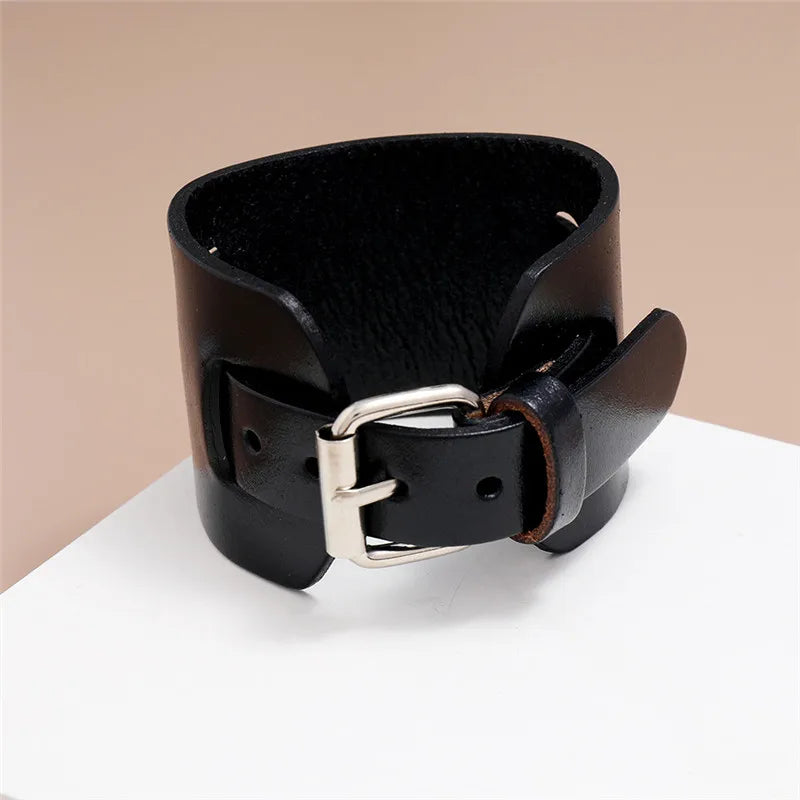 Bracelet Cuir Vintage Punk