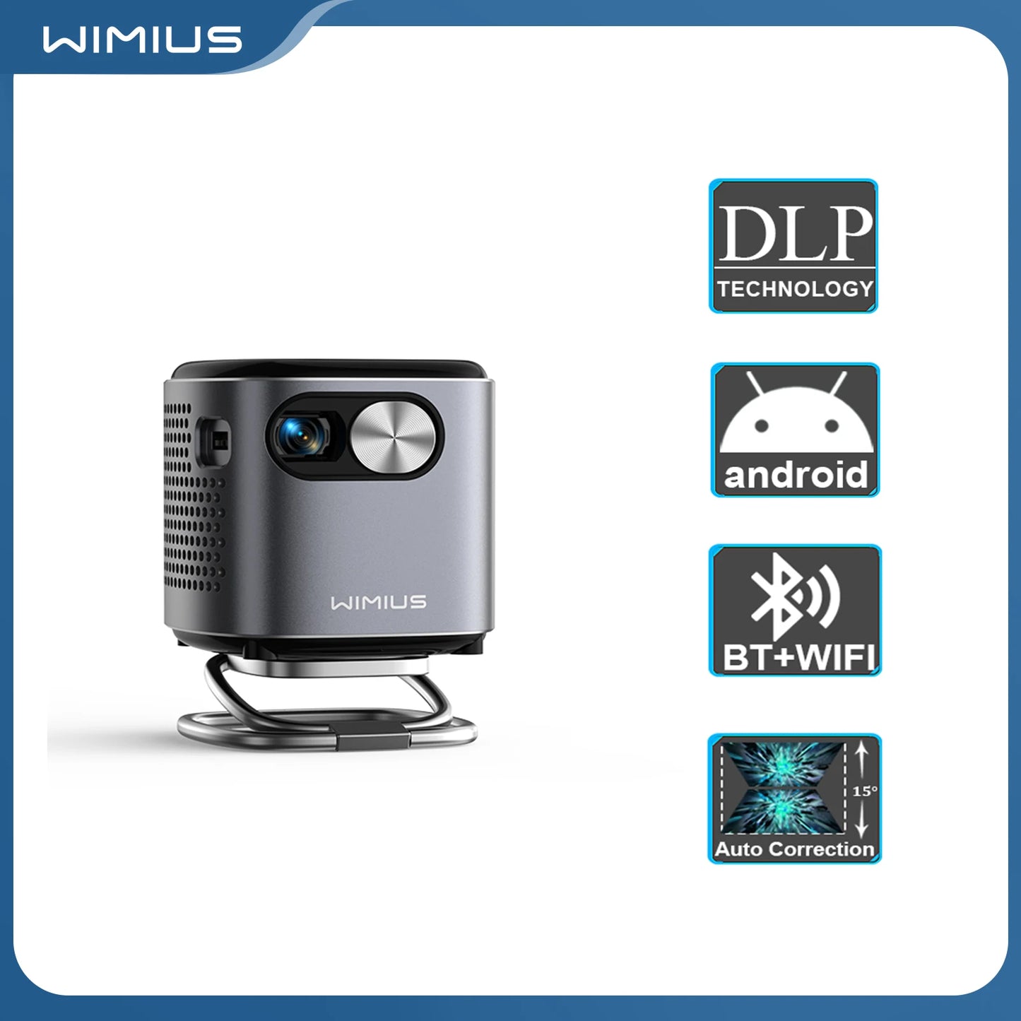 WiMiUS Mini Projecteur HD Smart