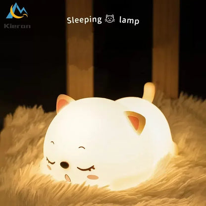 Lampe de Nuit Chat LED Rechargeable